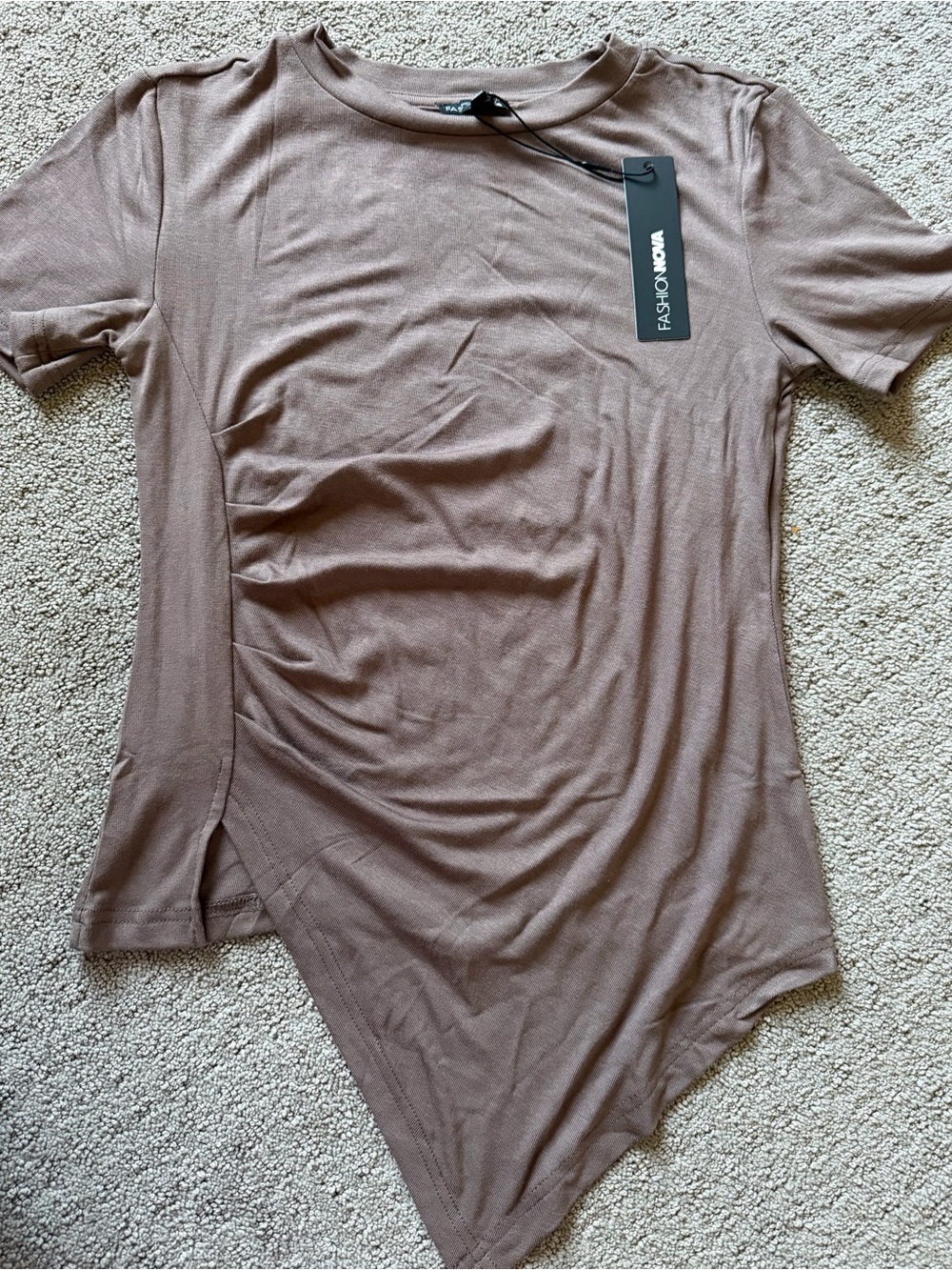 NWT Fashion Nova Asymmetrical T-Shirt